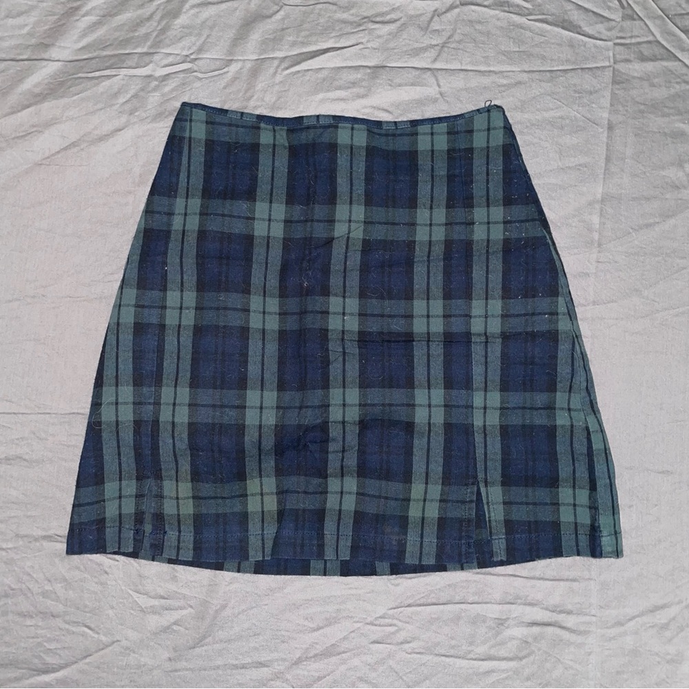 Brandy Melville Blue and Green Plaid Skirt 🌌